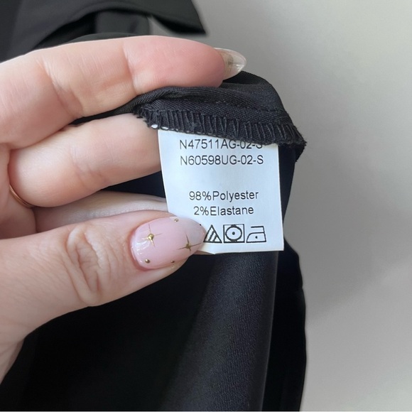 Princess Polly Bessie Black Satin Button Front Collared Blouse Plus Size 16 - Picture 11 of 12